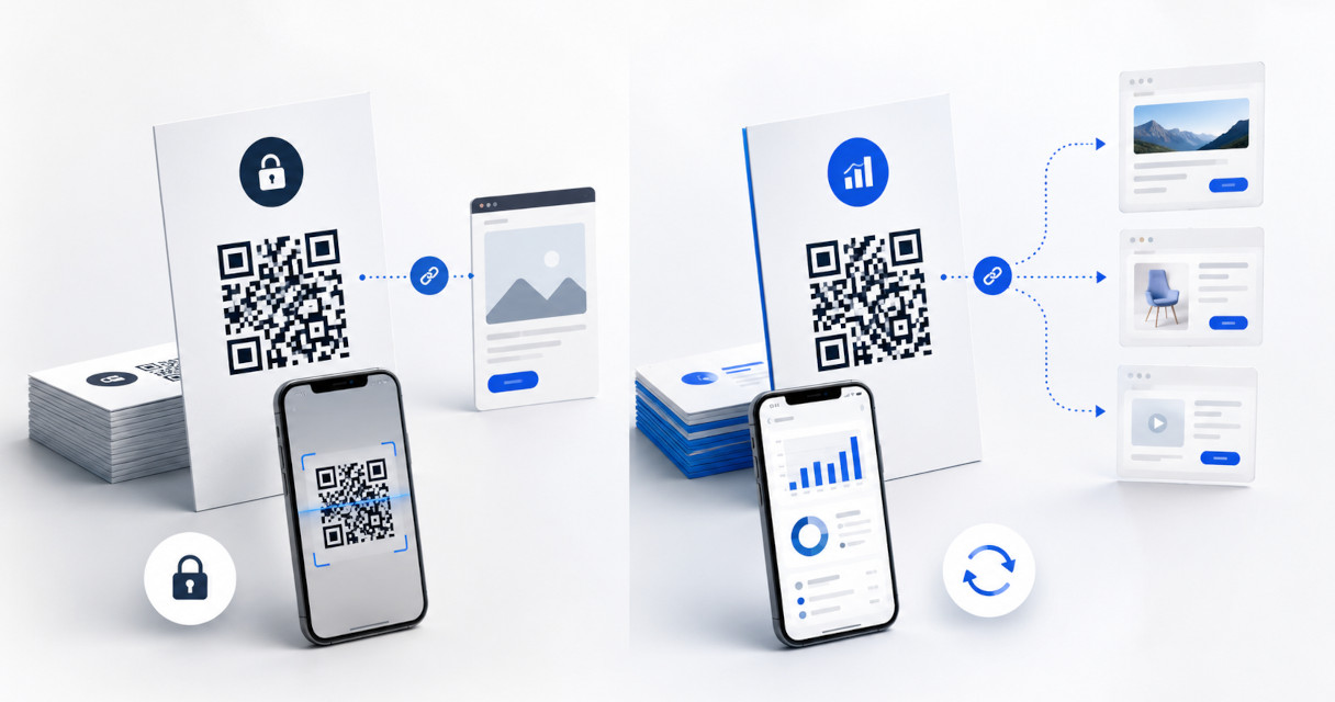 Dynamische vs. statische QR-Codes